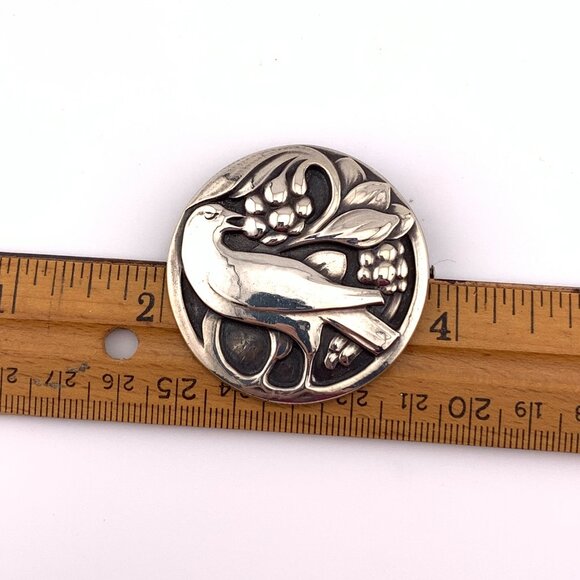 Georg Jensen Bird With Berries Sterling Silver #175 Brooch Denmark J904